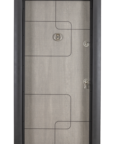 Входна врата за апартамент Сив дъб – Модерен стил